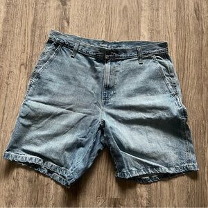 Old Navy Lived-In Cargo Panther/Gray Shorts 9” Inseam Size 38 W